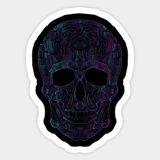 Beautifull circuit skull design Sticker